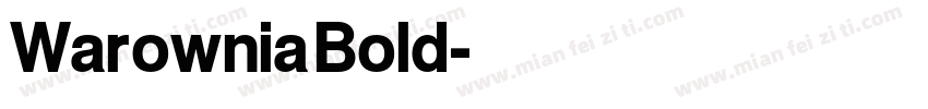 Warownia Bold字体转换